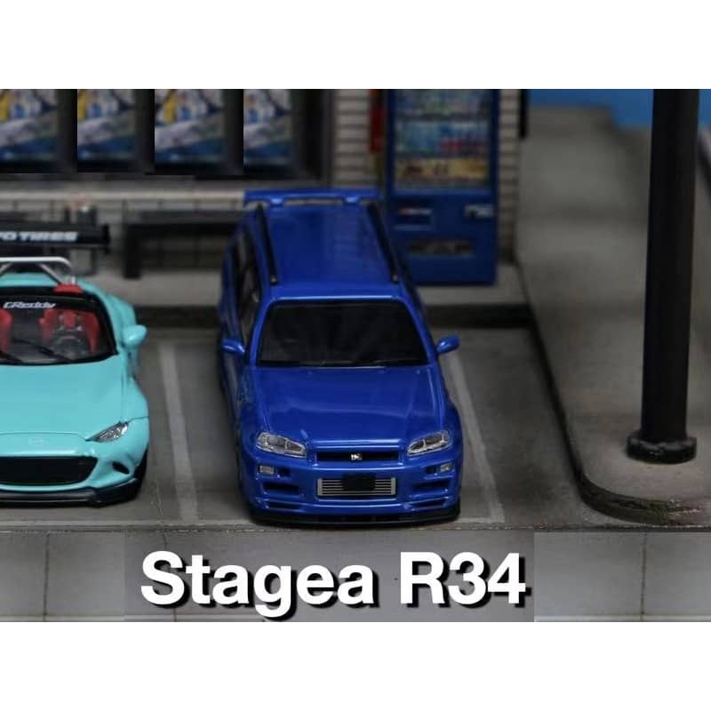 Street Weapon 1/64 Stagea WC34 260RS Bayside Blue