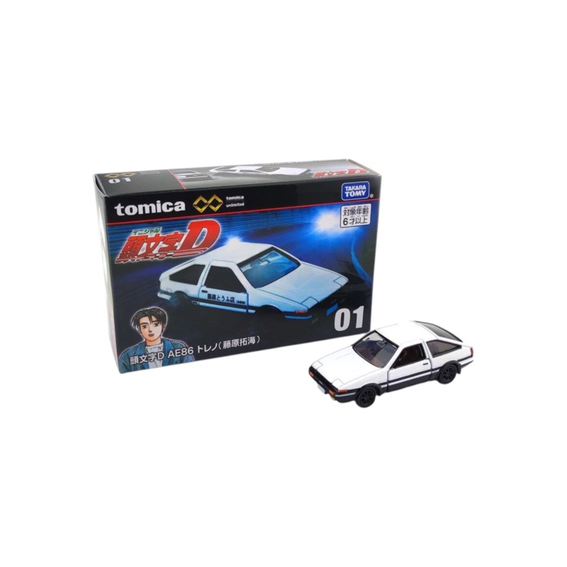Tomica Premium Unlimited 01 Initial D AE86 Trueno Imported collection 1:64 Scale