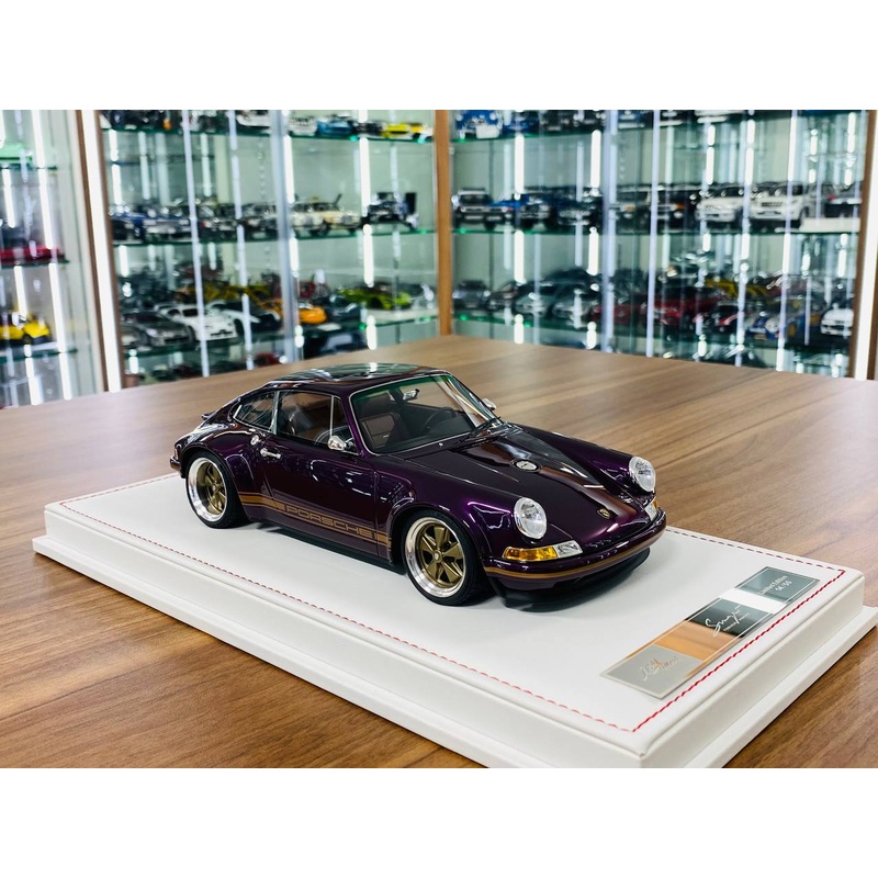 Ivy Model Porsche 911 Singer  1/18 Resin Model, Carmona Red/Purple, Limited 14/50