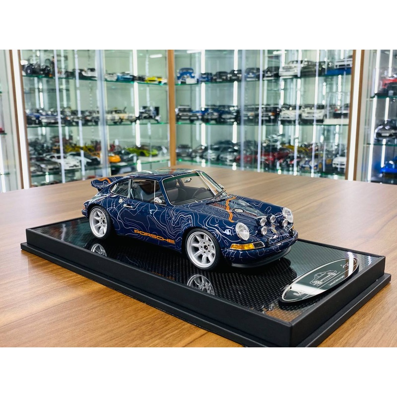 Ivy Model Porsche 911 Singer  1/18 Resin, Mulholland Livery/Dark Blue, Limited 40 pcs