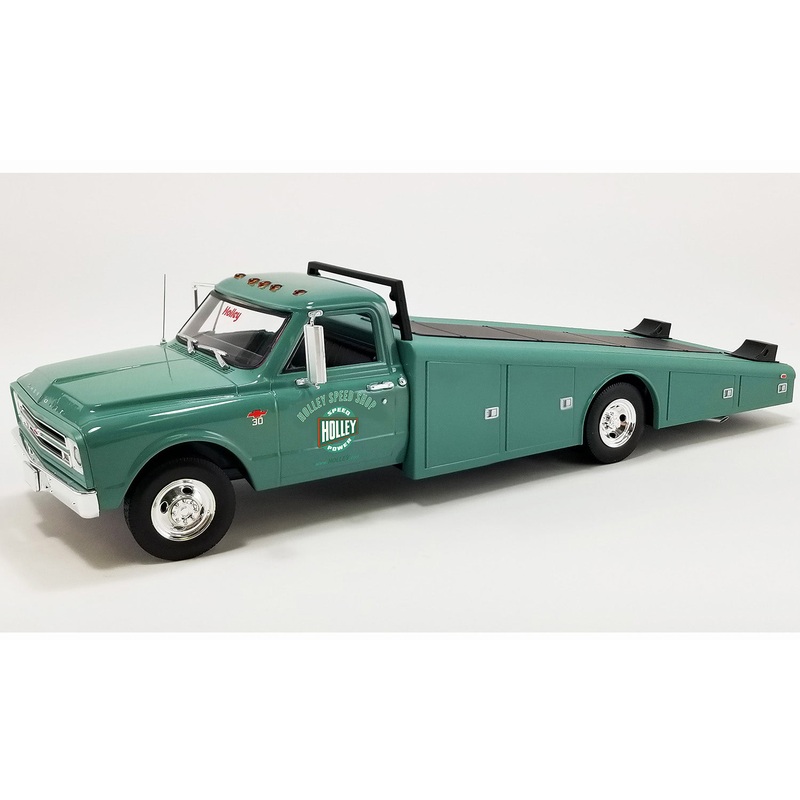 Acme 1967 Chevrolet C30 Ramp Truck Holley Speed Shop Green 1:18