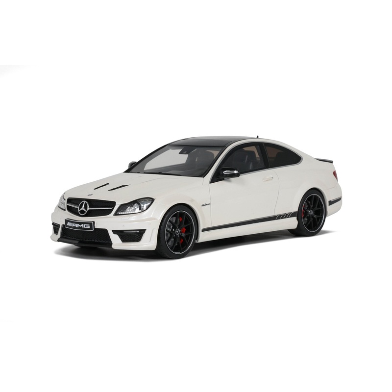 GT Spirit 2013 Mercedes Benz C63 AMG Coupe W204 Edition 507 Diamond White 1:18