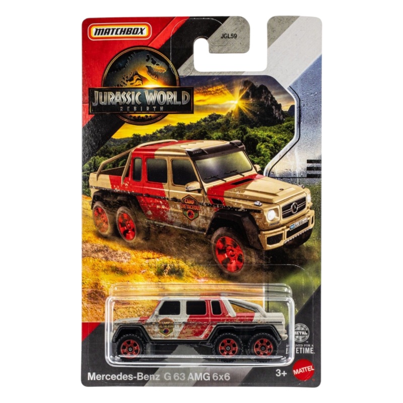 Matchbox Jurassic World Rebirth Mercedes-Benz G 63 AMG 6x6 Imported Mainline Card Art 1:64 Scale