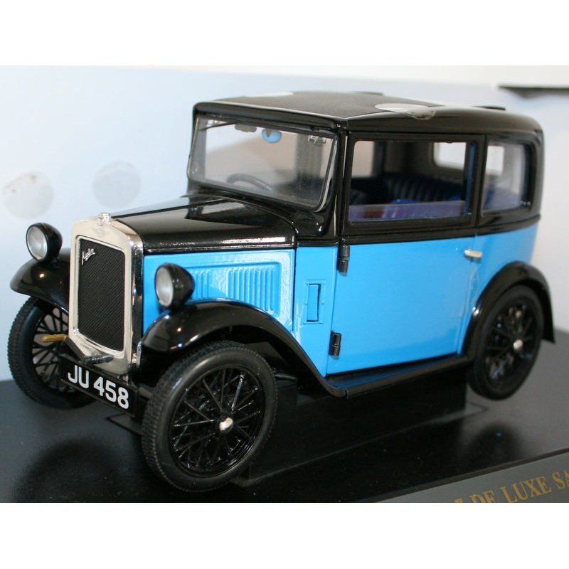 Ricko 1/18 Scale Diecast 32130 - 1932 Austin 7 Deluxe Saloon Blue/black