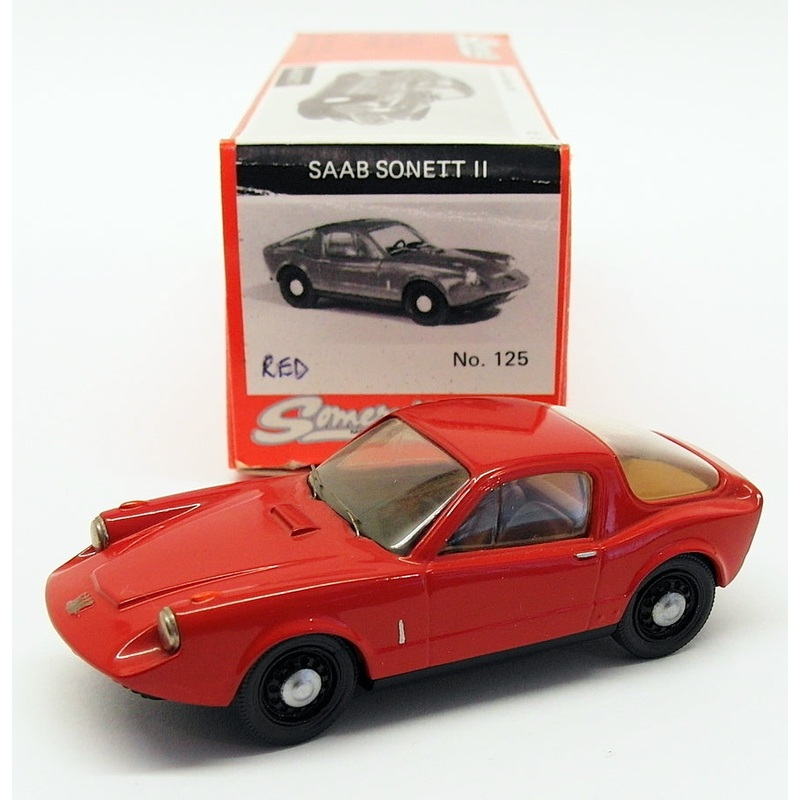 Somerville Models 1/43 Scale Model Car 125 - Saab Sonett II - Red