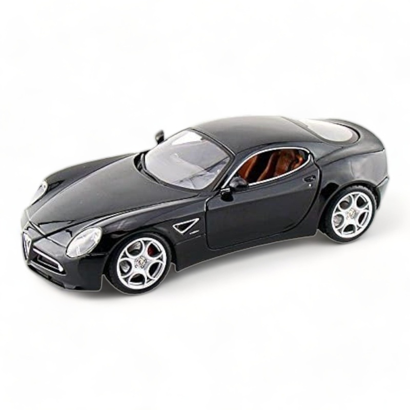 1/18 Diecast Alfa Romeo 8C Competizione Black Bburago Scale Model Car