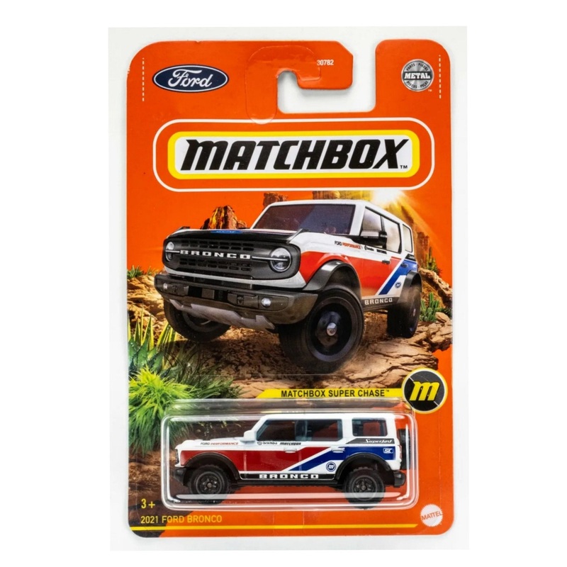 2022 Matchbox 2021 Ford Bronco WHITE with mainline protector