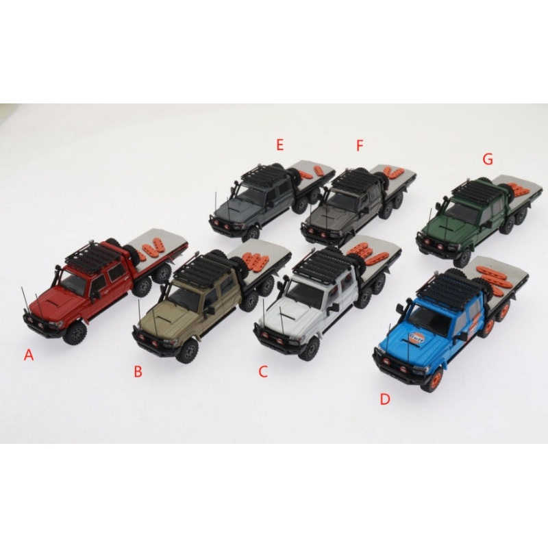 [ETA:  Apr 2025 ] Autobots 1/64 Land Cruiser LC79 Double Cabin 6x6 Off-Load Light Pickup