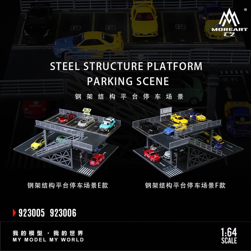 [ETA:  Jan 2026 ] MoreArt 1/64 Steel Frame Platform Parking LotSize: 30 x 20 x 12.5cm