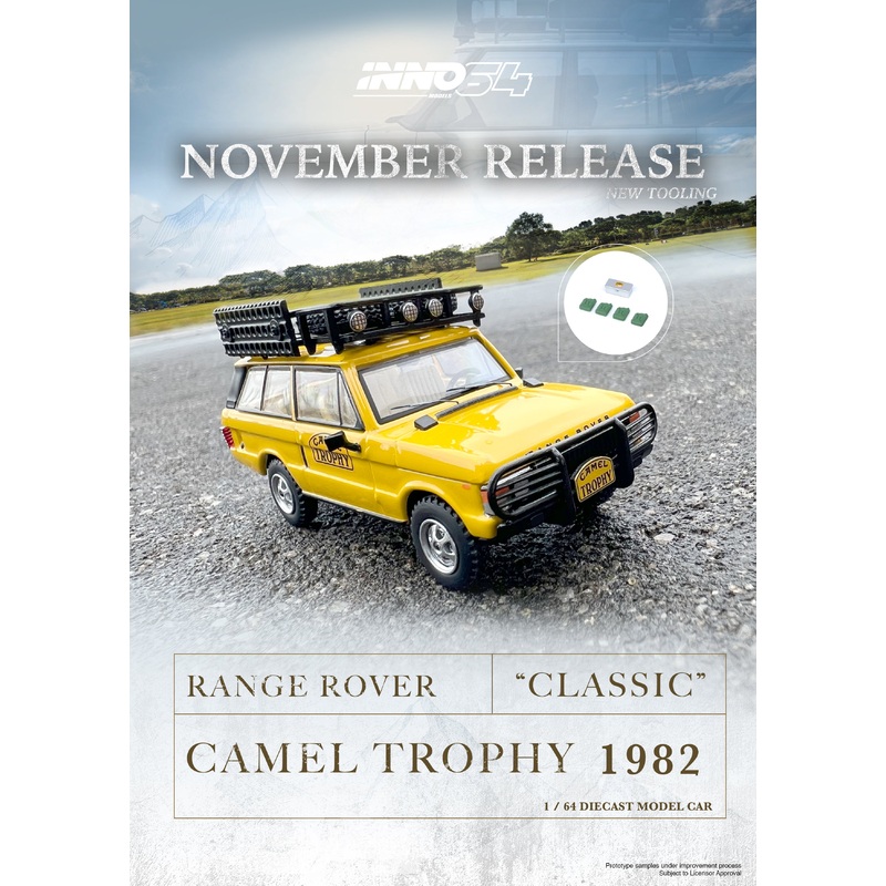 Inno64 1/64 RANGE ROVER CLASSIC CAMEL TROPHY 1982