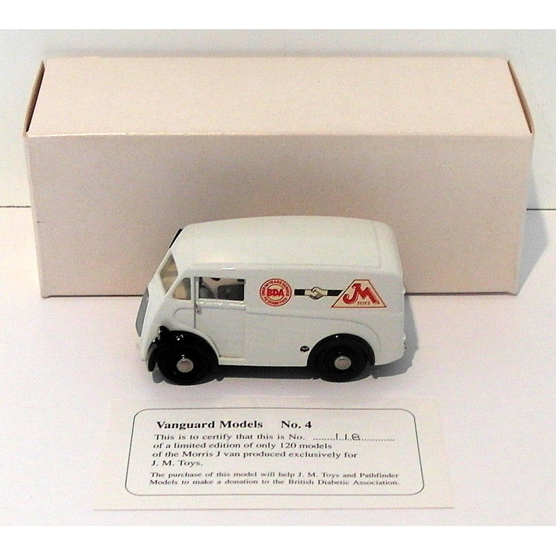 Pathfinder Vanguard 1/43 Scale VAN4 - Morris J Type Van 1 Of 120 White JM Toys
