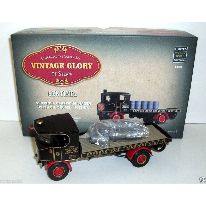 CORGI 1/50 - 80004 SENTINEL PLATFORM WAGON WITH OIL DRUMS - WYNNS