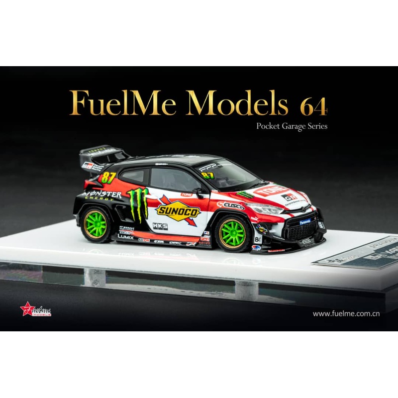 Fuel Me 1/64 Resin Pandem Rocket Bunny GR Yaris Sunoco Monster 87# Livery - Daigo Saito