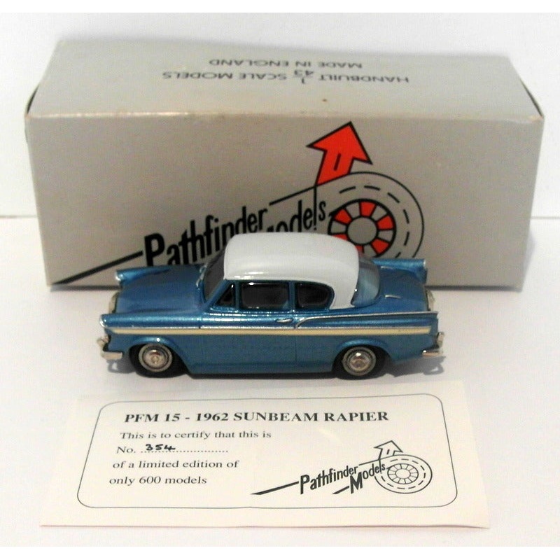 Pathfinder Models 1/43 Scale PFM15 - 1962 Sunbeam Rapier 1 Of 600 Blue/White