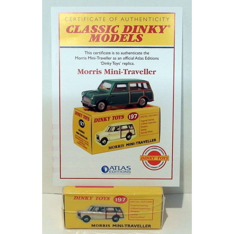 Atlas Editions Dinky Toys 197 - Morris Mini Traveller - Green MIMB