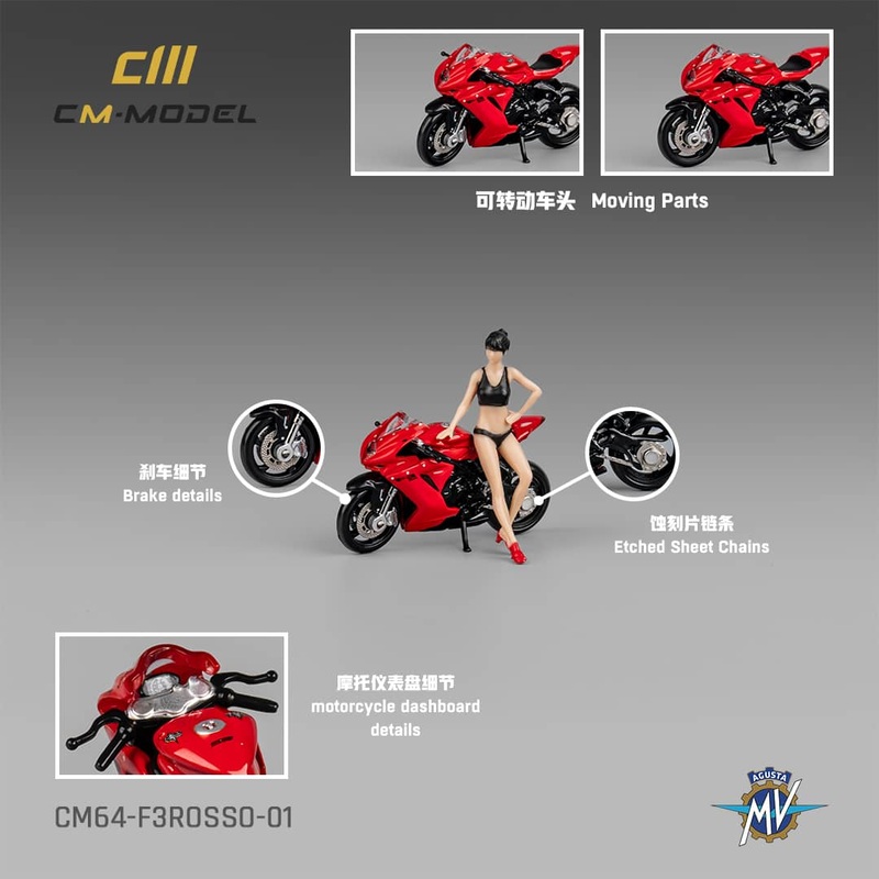 CM Model 1/64 MV Agusta F3 Rosso Red