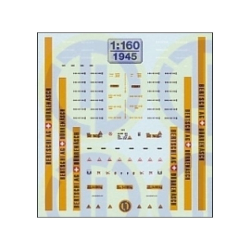 Decals Bertschi inscriptions 1: 160 decal sheets