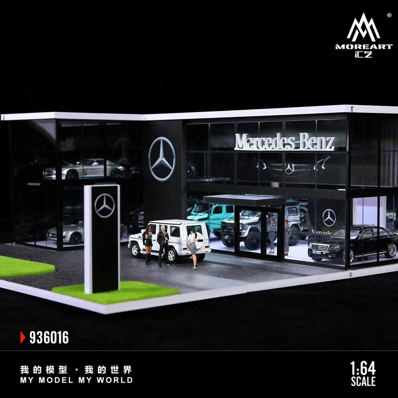 [ETA:  Apr 2026 ] MoreArt 1/64 Auto Show Room  - Benz(MO936016)Size: 30 x 30 x 11.5cm
