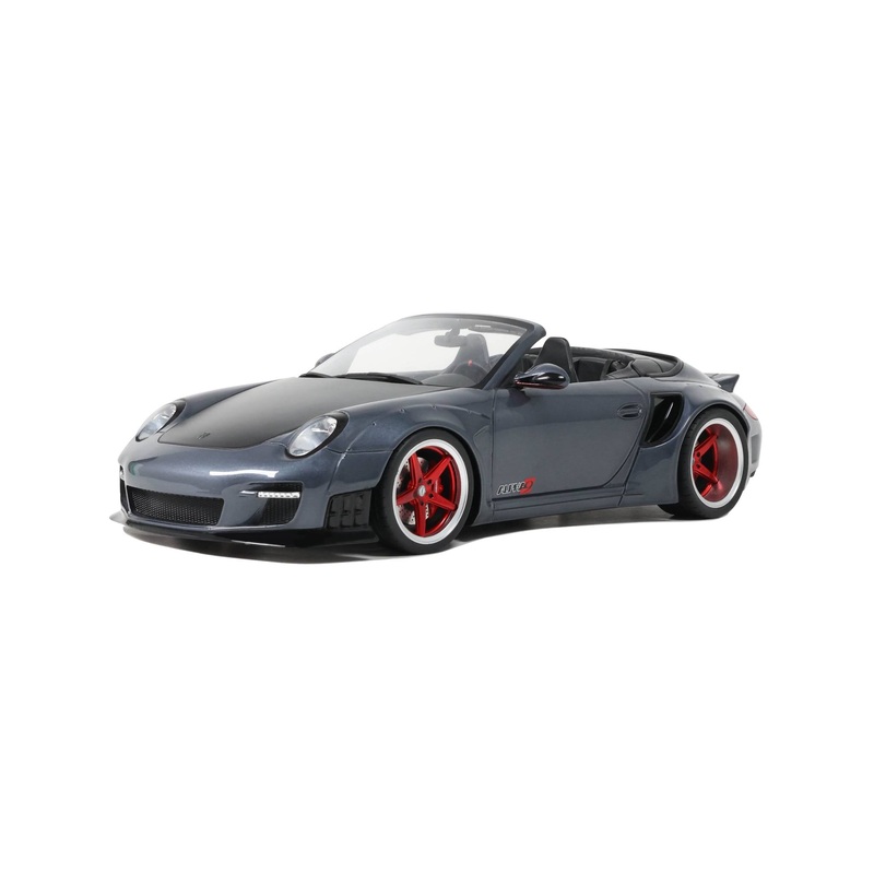 GT Spirit 2016 Porsche 911 997 Cabriolet LB Works Grey w/ Red Wheels 1:18