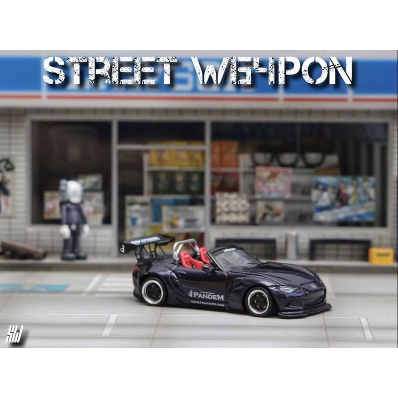 Street Weapon 1/64 MX-5 Roadster Pandem Rocket Bunny Modified Midnight Purple