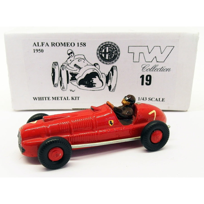TW Collection 1/43 Scale White Metal Kit 19 - Alfa Romeo 158 1950 - Red