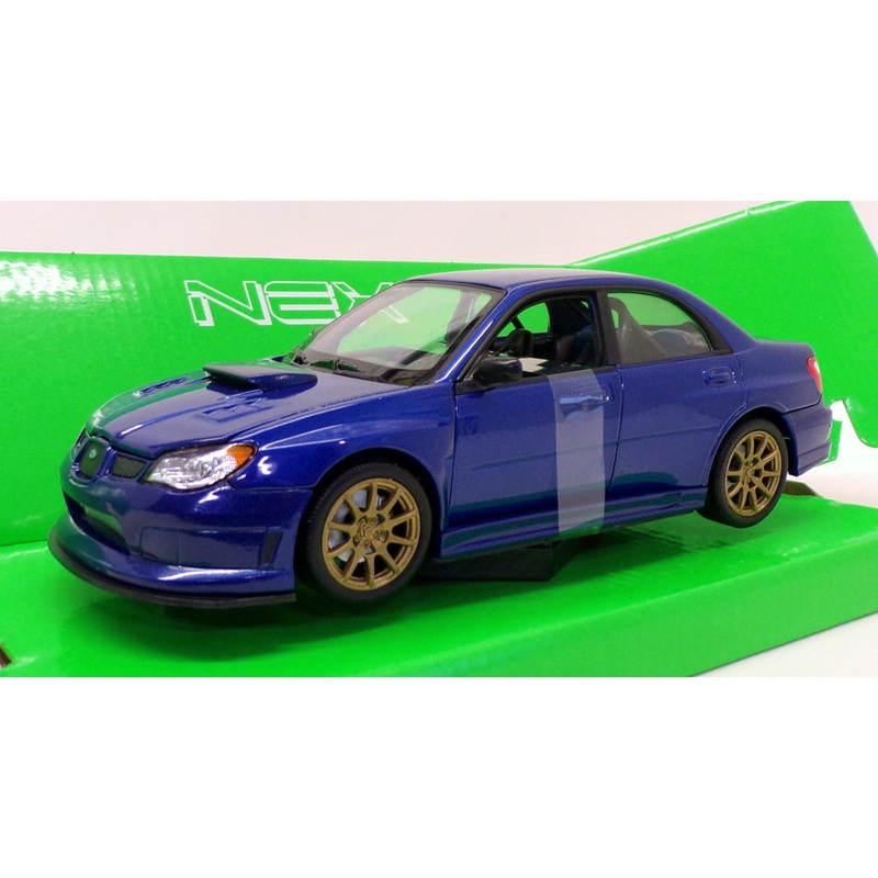 Welly 1/24-27 Scale Model Car 22487NS-W - Subaru Impreza WRX STI - Blue