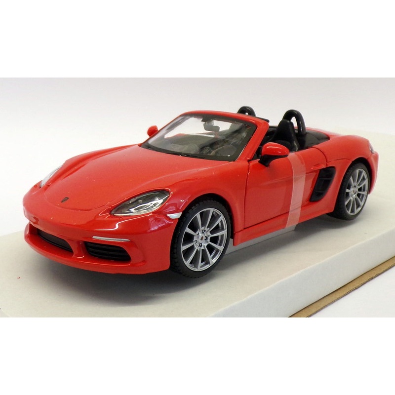 Burago 1/24 Scale Model Car 18-21087 - Porsche 718 Boxster - Orange