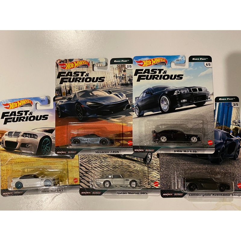 Hot Wheels  1/64 Fast and Furious Euro Fast K  case  (set of 5)