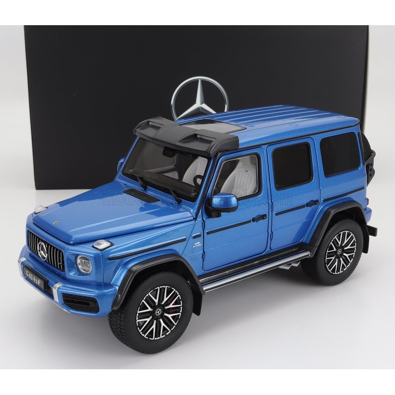 I-Scale 2020 Mercedes-Benz G63 4x4 G-Class (W463) 4.0 V8 Biturbo 585cv AMG South Sea Blue 1:18