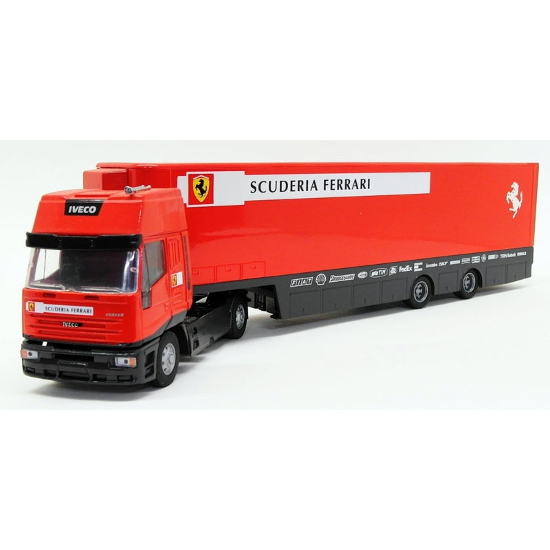 Old Cars 1/43 Scale OC17219 - Iveco F1 Car Transporter Truck - Scuderia Ferrari