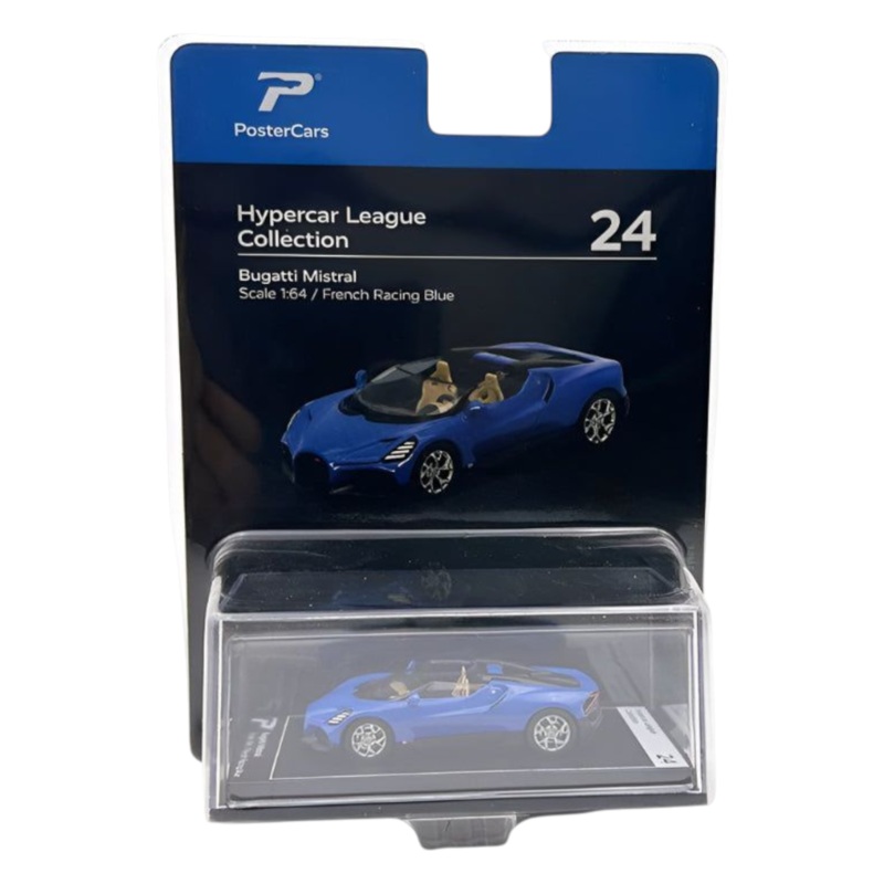 PosterCars Hypercar League Collection Bugatti Mistral 1:64 Scale