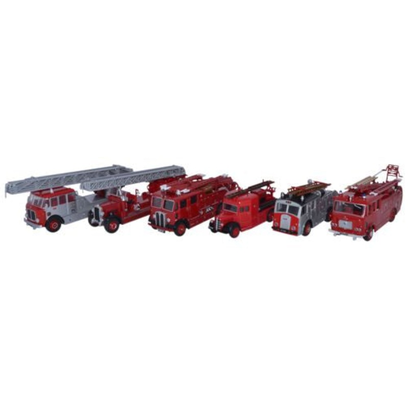 6 Piece Set 150 Years of London Fire Appliances. - 1:76