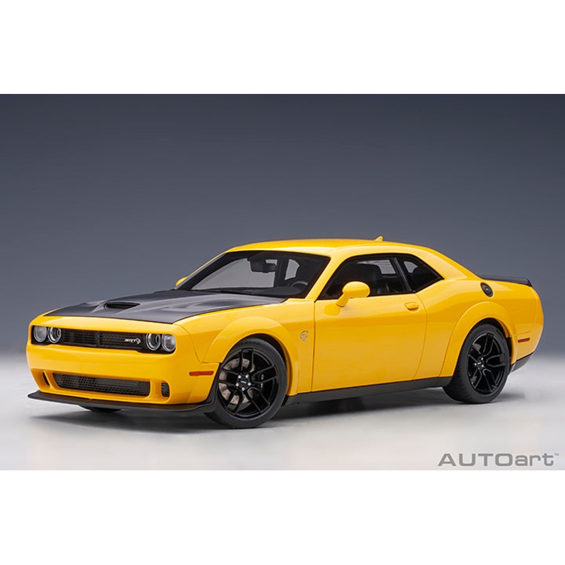 AUTOart 2018 Dodge Challenger SRT Hellcat Widebody Yellow Jacket w/ Satin Black Hood 1:18