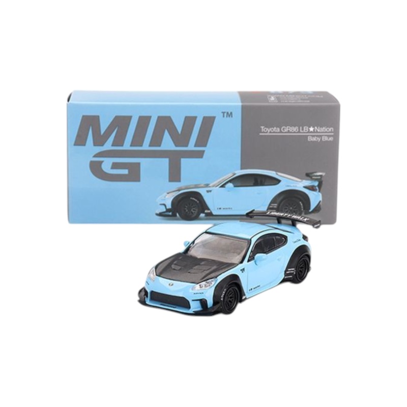 Mini GT Toyota GR86 LB Nation (Baby Blue) 1:64 Scale
