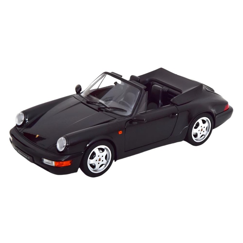 Norev 1990 Porsche 911 964 Carrera Cabriolet Black 1:18