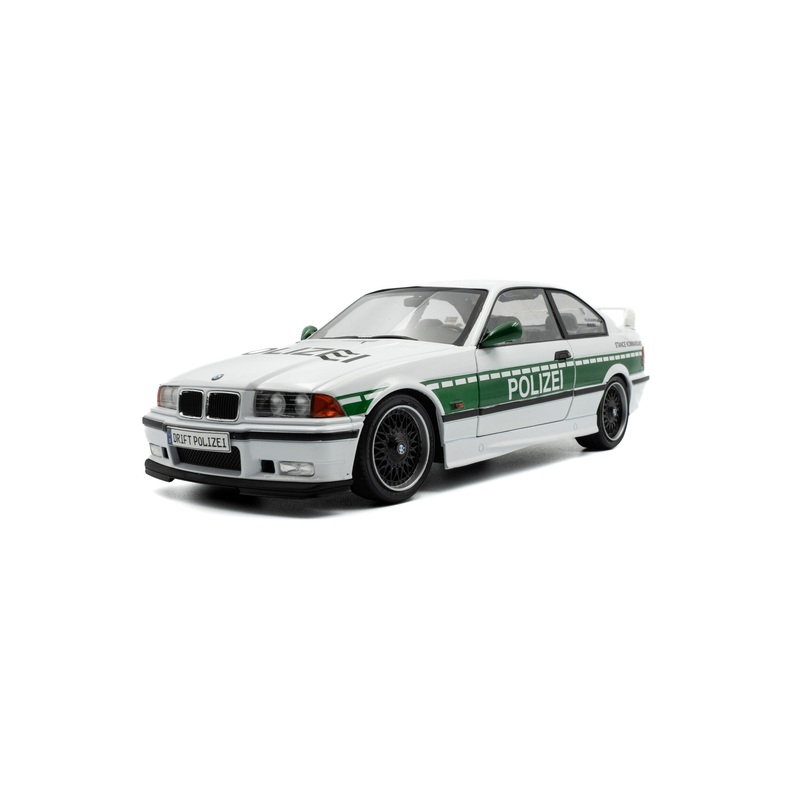 Solido 1991 BMW E36 M3 Coupe Polizei (German Police) White Green 1:18