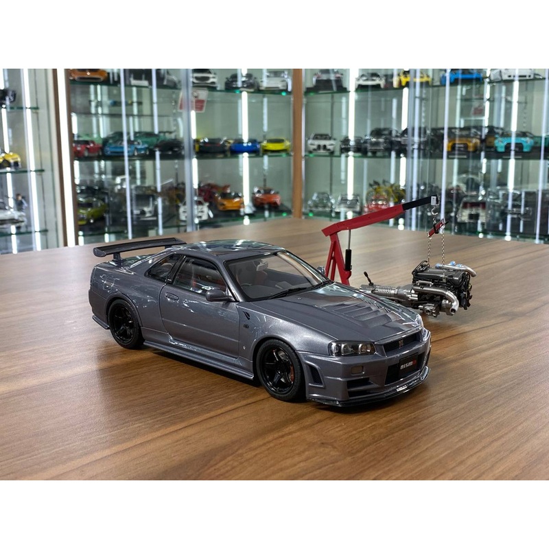 1/18 Diecast |Full Opening |MotorHelix Nissan Skyline GT-R R34 (Nismo) CRS Z-Tune Gun Metallic Limited Edition-1,199 pcs.