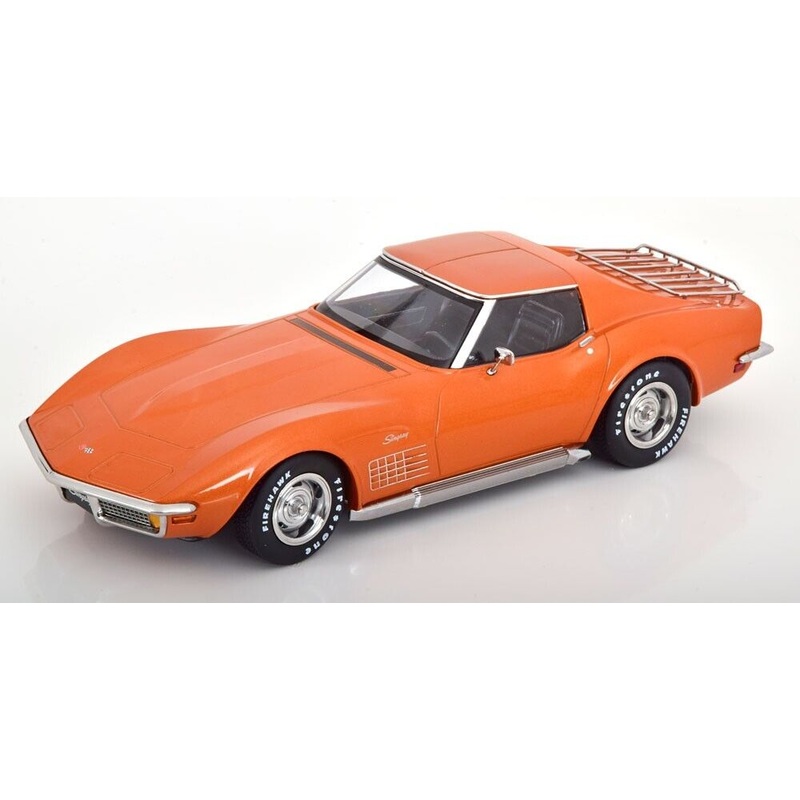KK Scale 1972 Chevy Corvette C3 Stingray Orange (w/ Removable T-Tops) 1:18