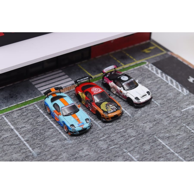 Master 1/64 MAZDA RX-7 FD3S|Gulf|Itasha Red|Itasha White