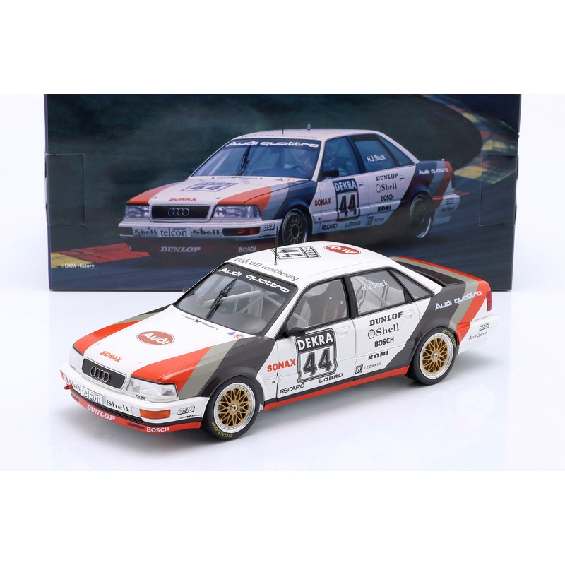 Werk83 1990 Audi V8 Quattro Team Schmidt Motorport Technik No 44 DTM Winner White 1:18