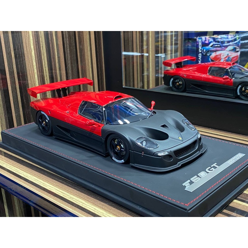 1/18 Diecast Miniature Ferrari F50 GT Black & Red Autobarn Model Car