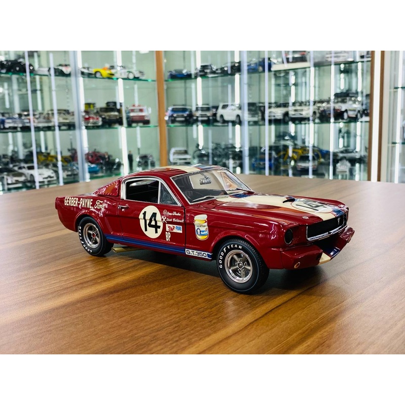 1/18 Diecast Model - ExactDetail Replicars Ford Mustang GT 350 Dan Yerber Shelby R-Model #14 in Maroon, Limited Edition