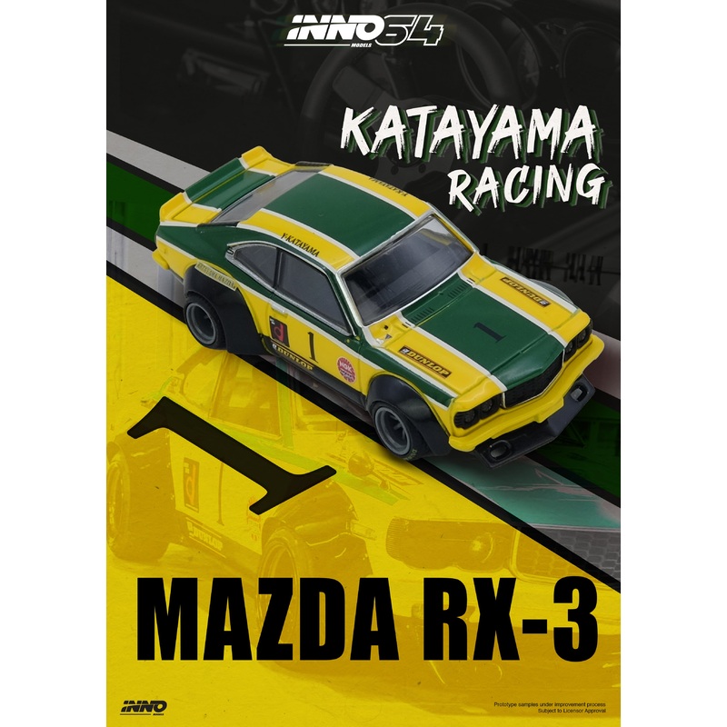 [ETA:  Sep 2025 ] Inno64 1/64 MAZDA SAVANNA RX3 KATAYAMA RACING Livery