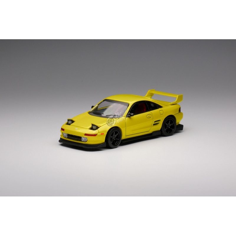 MicroTurbo 1:64 MR2 Customised Version Yellow (Retractable-Headlight)