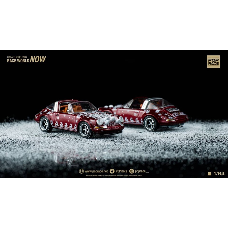 Pop Race 1/64 Singer 911 964 Christmas Targa Red