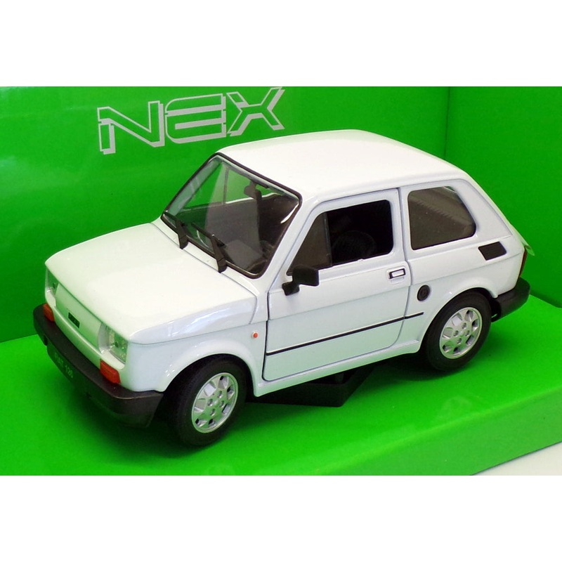 Welly 1/24-27 Scale Model Car 24066W - Fiat 126 - White
