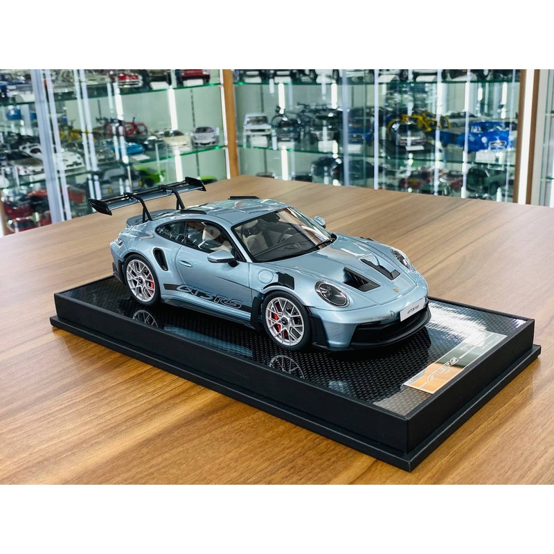 1/18 Resin Model - Timothy & Pierre Porsche 911 GT3 RS Weissach Package in Ice Blue, Limited to 40 Pieces