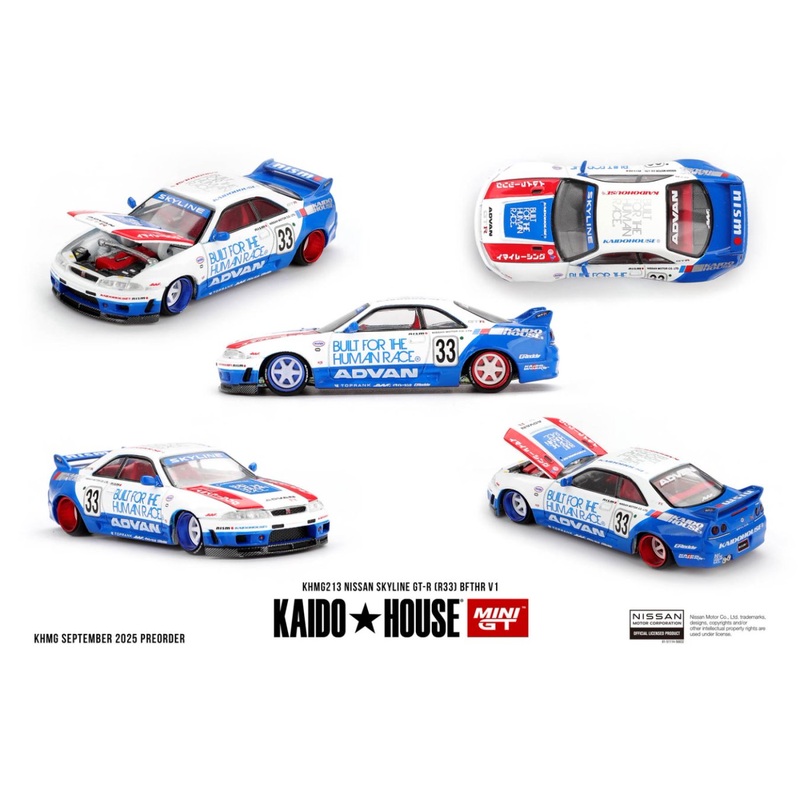 [ETA:  Jun 2026 ] Mini GT x KaidoHouse 1/64 Nissan Skyline GT-R (R33) BFTHR V1