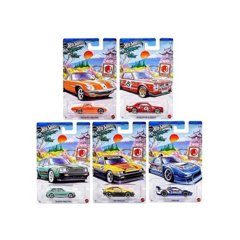 EXCLUSIVE Hotwheels J- Imports set of 5