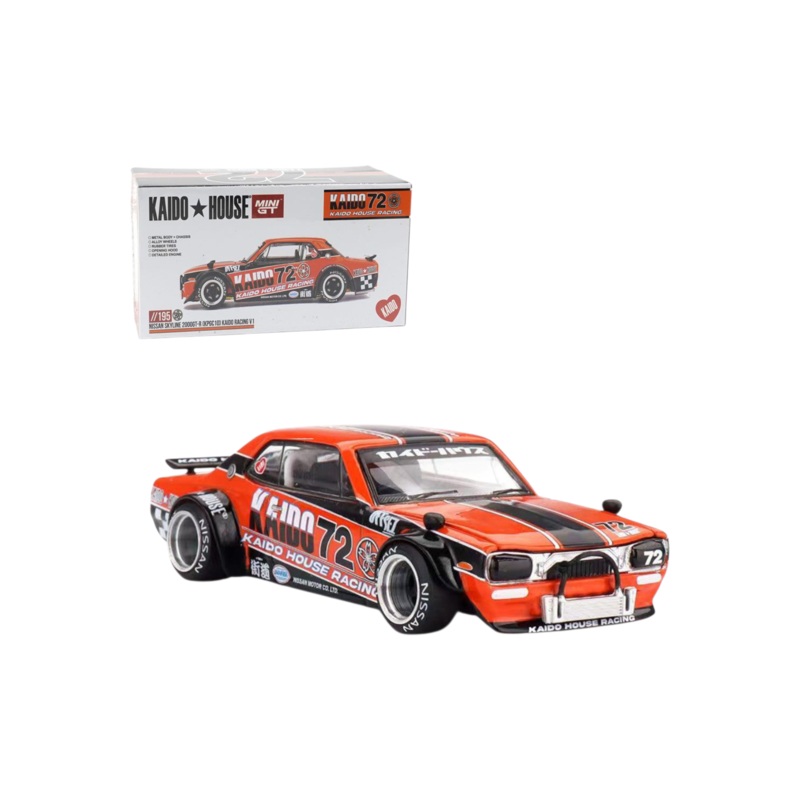 Mini GT Kaido House Nissan Skyline 2000GT-R (KPGC 10) Kaido Racing V1 Code-195 1:64 Scale